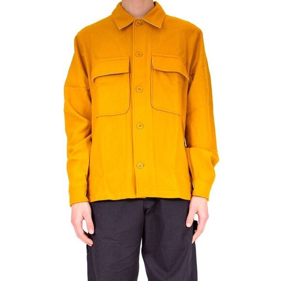 Norse Projects Men's Kyle Wool Shirt Jacket Mustard Yellow Size XL - Picture 1 of 13